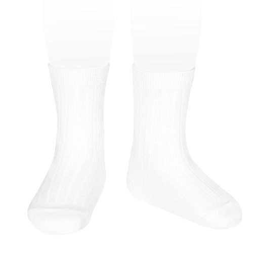Condor Knee High Ribbed Socks - White