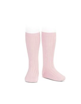 Condor Long Ribbed Socks - Pink