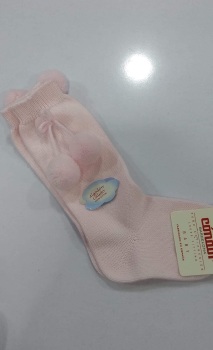 Condor Pom Pom Socks Long - Pink