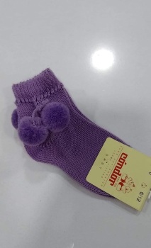 Condor Pom Pom Socks Short - Lilac