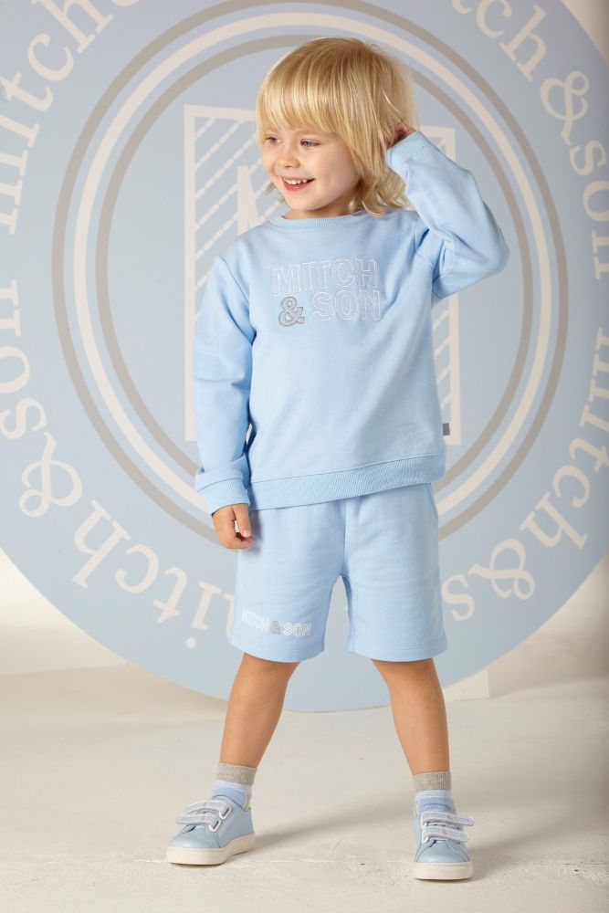 PRE ORDER SS20 Boys Mitch & Son Mason Sweatshirt and Shorts Set MS1306