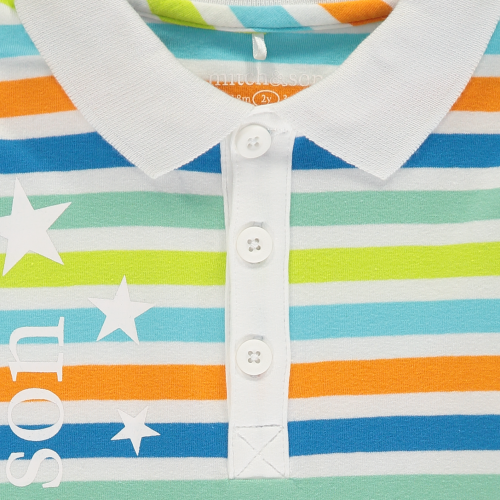 PRE ORDER SS20 Boys Mitch & Son Super Stars Jaxon Polo and Aaron Shorts Set