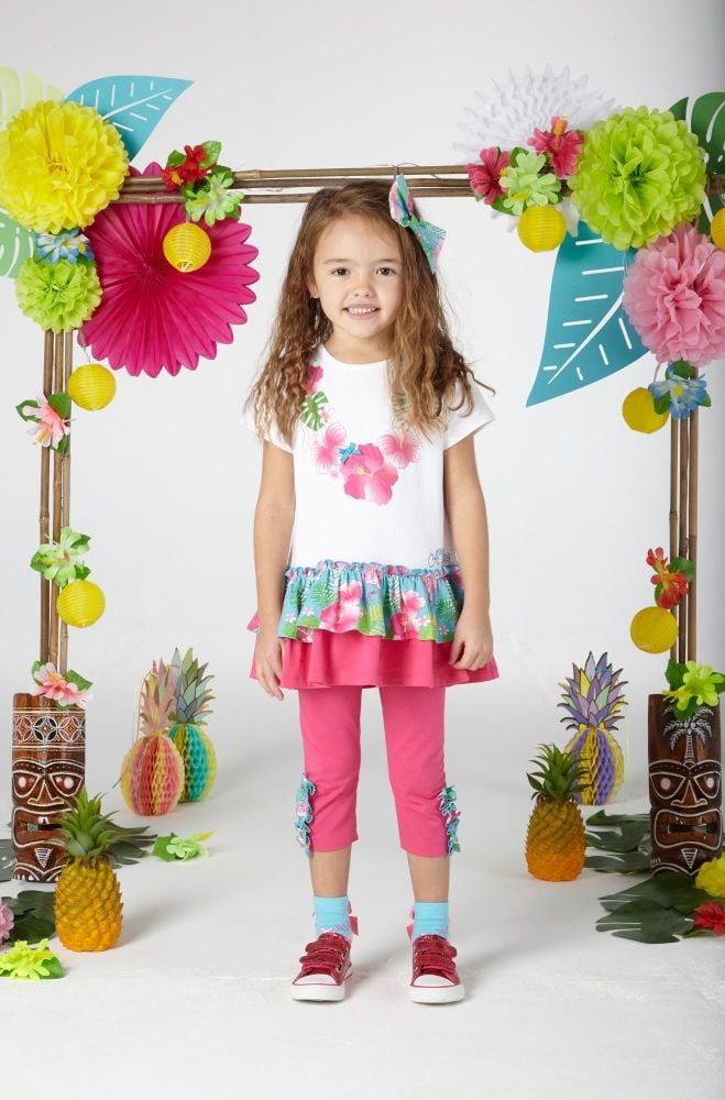 PRE ORDER SS20 Girls A*Dee Hawaiian Holiday Darrah Top and Leggings Set S20