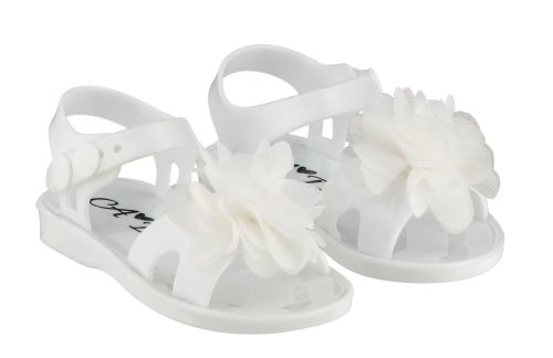 girls white jelly shoes