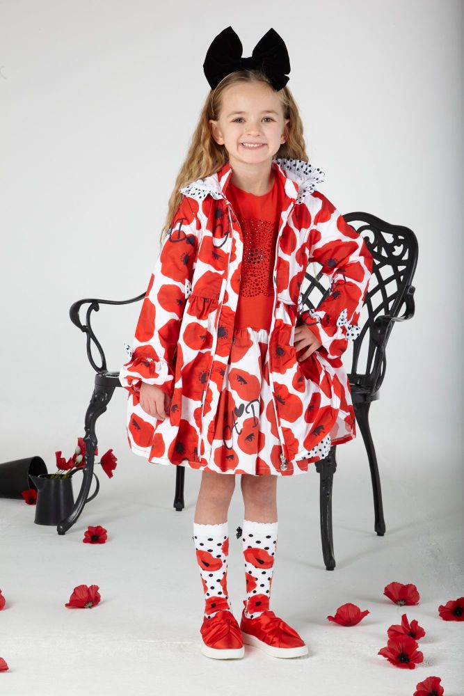 PRE ORDER SS20 Girls A*Dee Poppy Garden Abella Hooded Jacket S201200