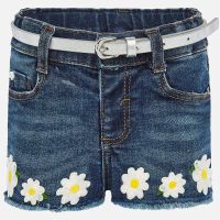 Girls Mayoral Shorts and Belt 1203 - White Daisys