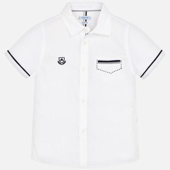 Boys Mayoral Short Sleeve Shirt 3163 - White
