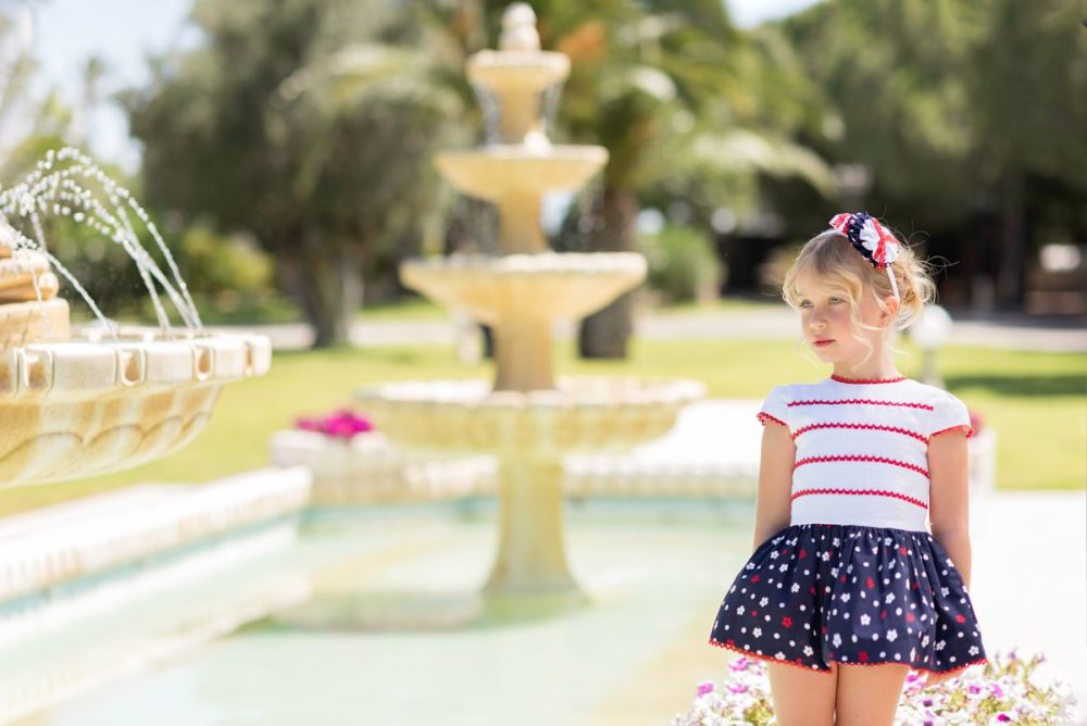 dolce petit navy and red dress