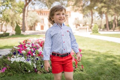 PRE ORDER SS20 Boys Dolce Petit Red, White and Blue Set 2236 with Matching