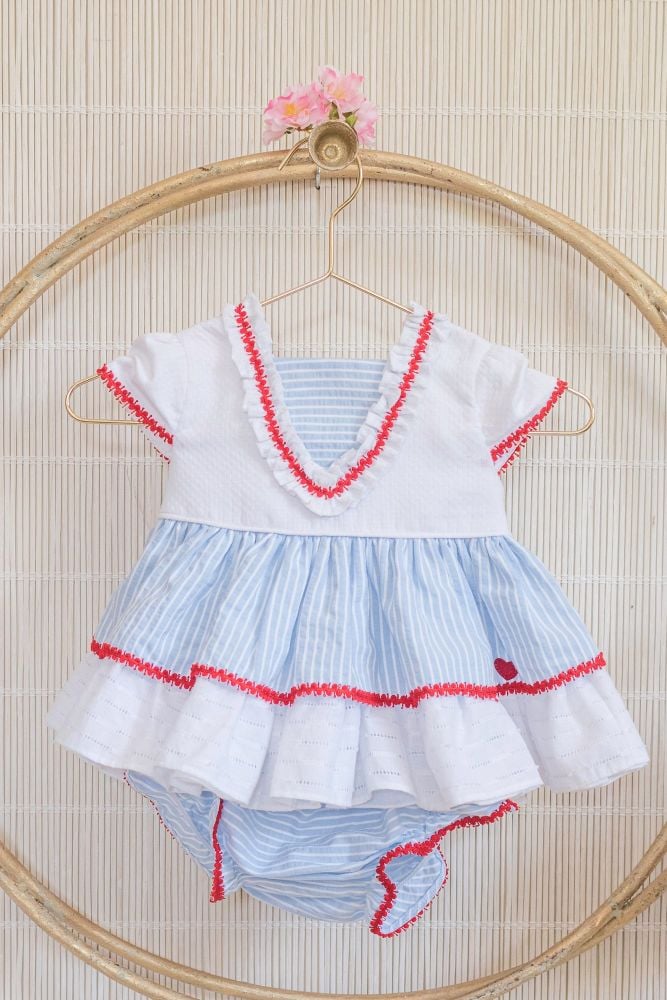 PRE ORDER SS20 Girls Dolce Petit Red, White and Blue Dress and Pants 2006