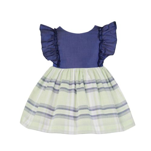 PRE ORDER SS20 Girls Miranda Navy, White and Lemon Dress and Pants 504