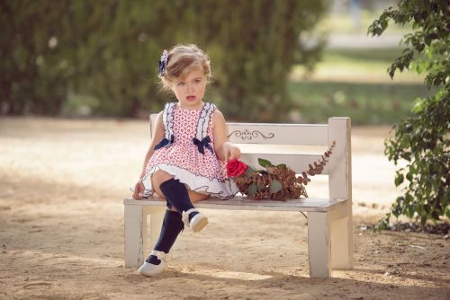 Girls Miranda Navy, Red and White Dress and Pants 155