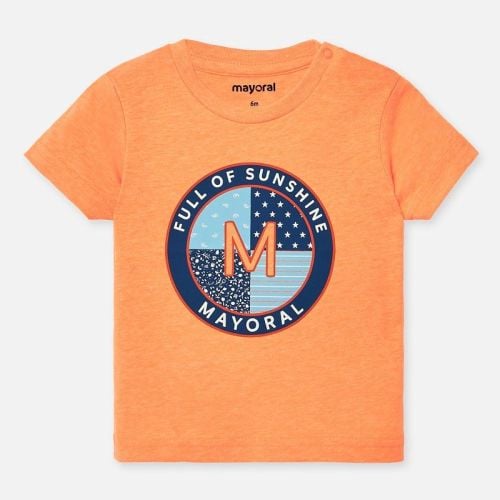 Boys Mayoral Short Sleeve T Shirt 1041 - Neon Mango