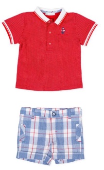        Boys Tutto Piccolo Polo Shirt and Shorts Set 8841, 8341