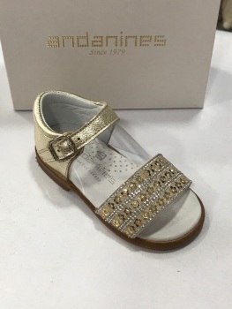 Girls Andanines Gold Sandals 191366