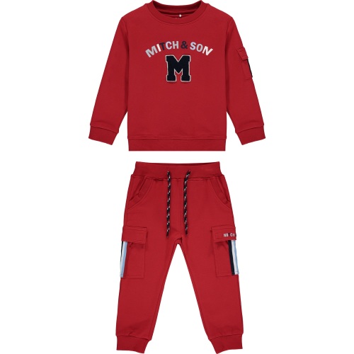 PRE ORDER AW20/21 Boys Mitch & Son Connor Tracksuit MS1451 Chilli Red