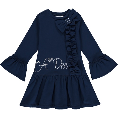 PRE ORDER AW20/21 Girls A*Dee Blues Huda Sweat Frill Dress W204716