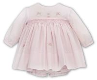          Girls Sarah Louise Dress and Pants 012027 Pink and White