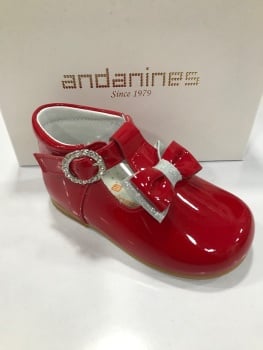 Girls Andanines Red Patent Shoes 162818