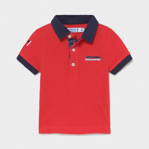 Boys Mayoral Polo Shirt 1108 Cyber Red