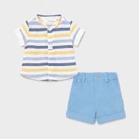 Boys Mayoral Top and Shorts Set 1217 Blue
