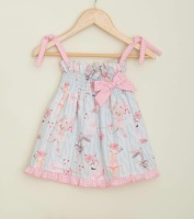 Girls Cuka Blue and Pink Dress 88641