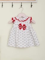 Girls Cuka Silver and Red Dress 88601