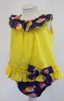 Girls Basmarti Yellow and Navy Set 21120
