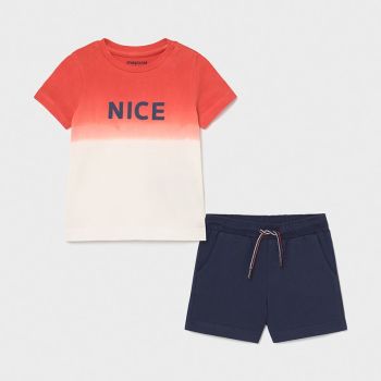 Boys Mayoral T Shirt and Shorts Set 1669 Cyber Red