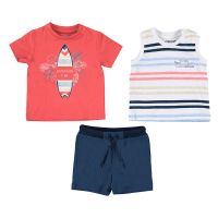 Boys Mayoral 3 Piece Shorts Set 1672 Cyber Red