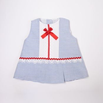 Girls Eva Red, White and Blue Dress and Pants 1021 - CLEARANCE PRICE - NOW ONLY £10