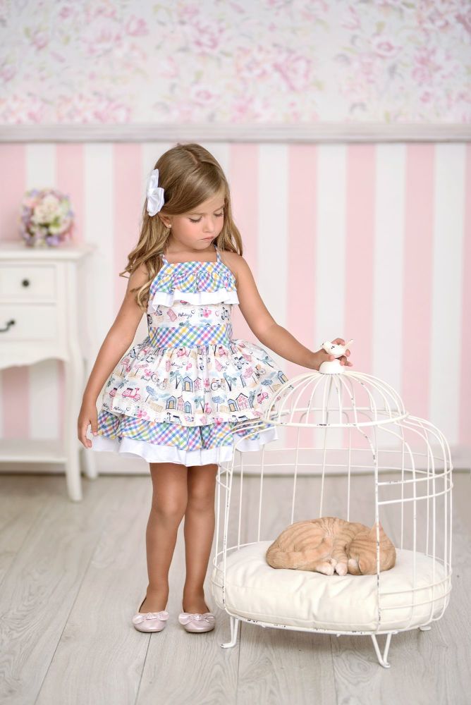 PRE ORDER SS21 Girls Miranda Multi Colour Dress 606