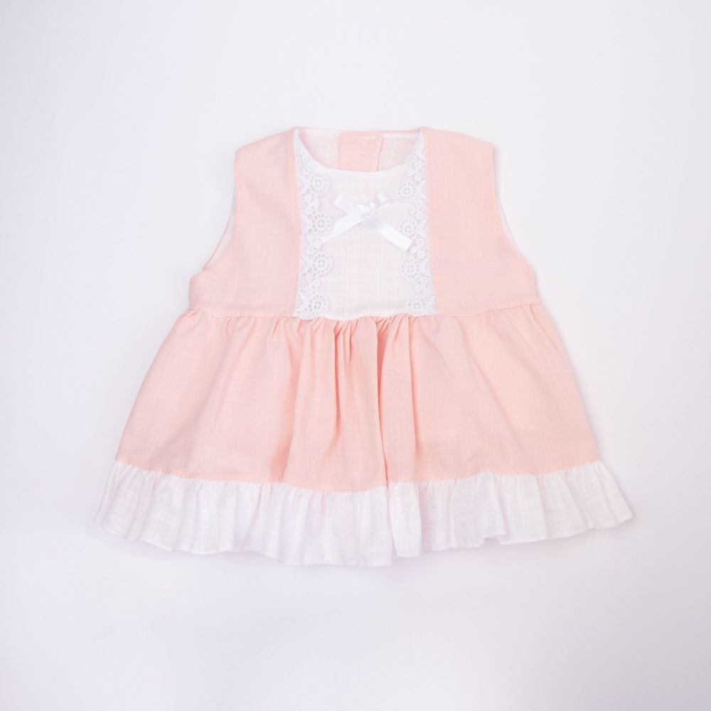 Girls Eva Pink and White Dress and Pants 1025 - CLEARANCE PRICE - NOW ONLY £10