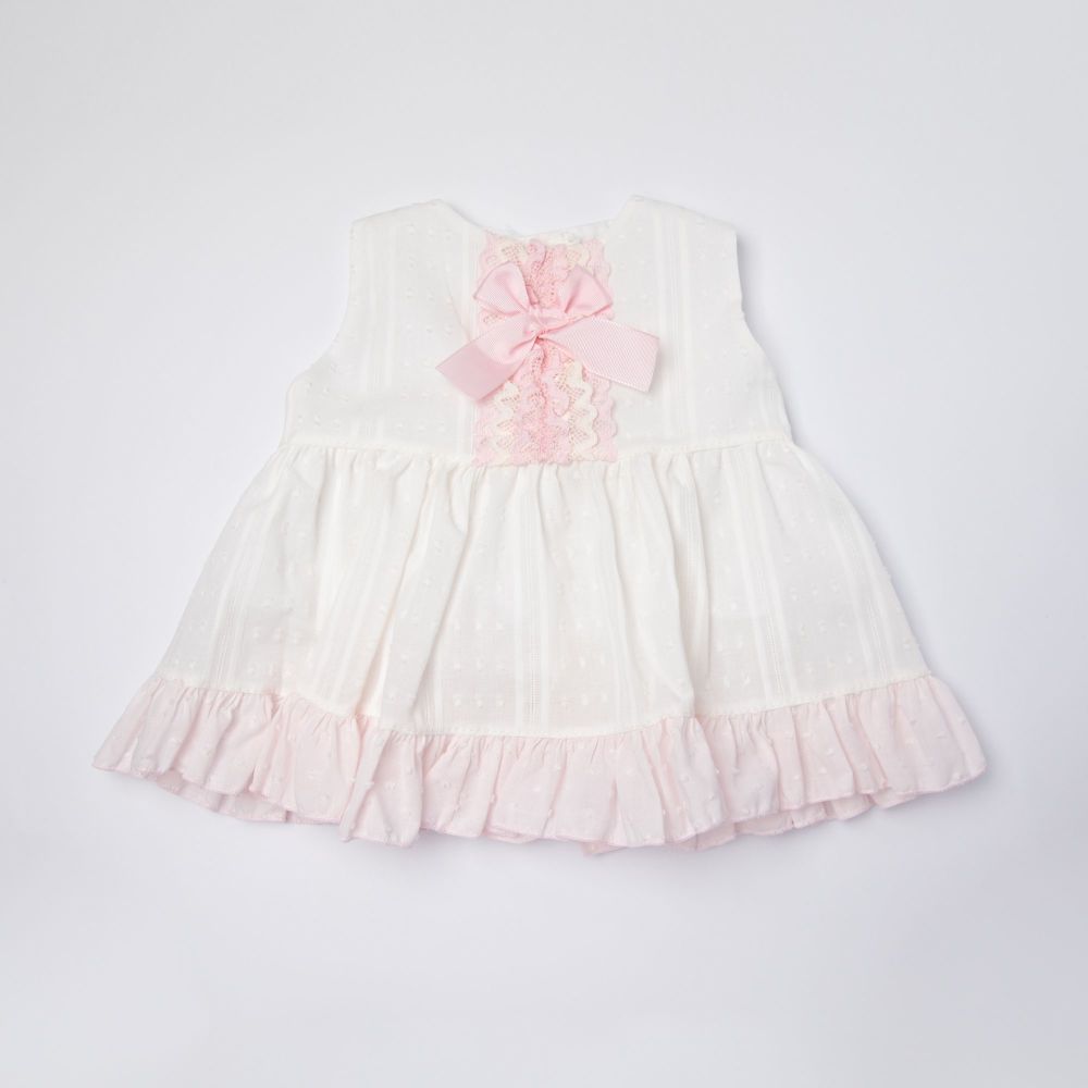 Girls Eva Pink and White Dress and Pants 1011 - CLEARANCE PRICE - NOW ONLY £10