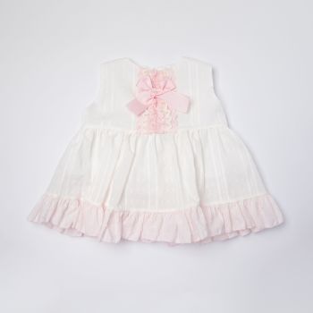 Girls Eva Pink and White Dress and Pants 1011 - CLEARANCE PRICE - NOW ONLY £10