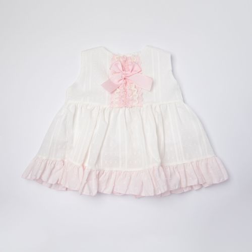 Girls Eva Pink and White Dress and Pants 1011