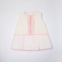 Girls Eva Pink and Cream Dress and Pants 1051