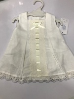 Girls Eva White and Cream Dress and Pants 1050 - CLEARANCE PRICE - NOW ONLY £10