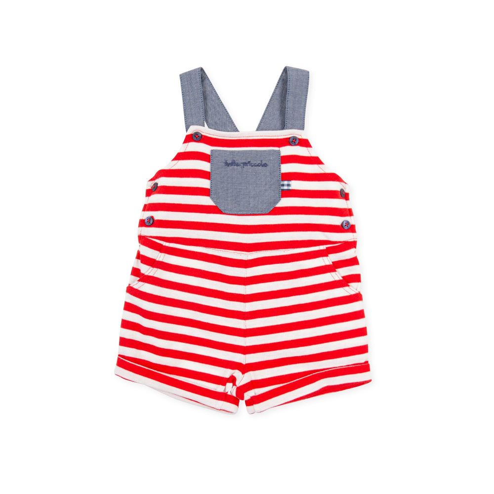 Boys Tutto Piccolo Red, White and Blue Dungarees 1290