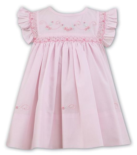            Girls Sarah Louise Heritage Collection Dress C7101N Pink