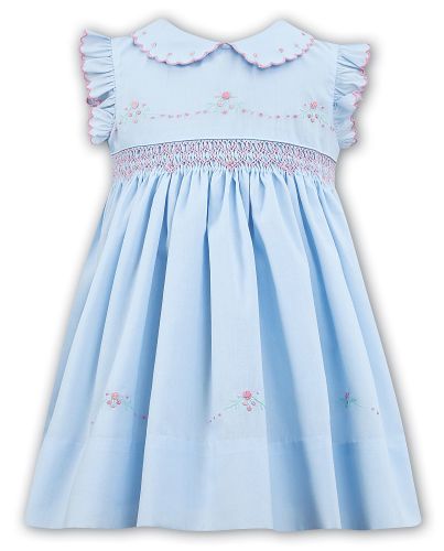            Girls Sarah Louise Heritage Collection Dress C7102N Blue