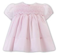            Girls Sarah Louise Dress 012220 Pink and White