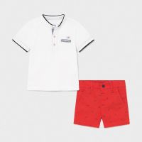 Boys Mayoral Polo Shirt and Shorts Set 1253 Red