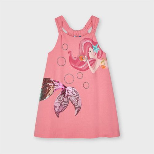 Girls Mayoral Dress 3955 Flamingo