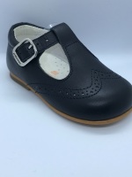 Boys Andanines Navy Leather Shoes 171077