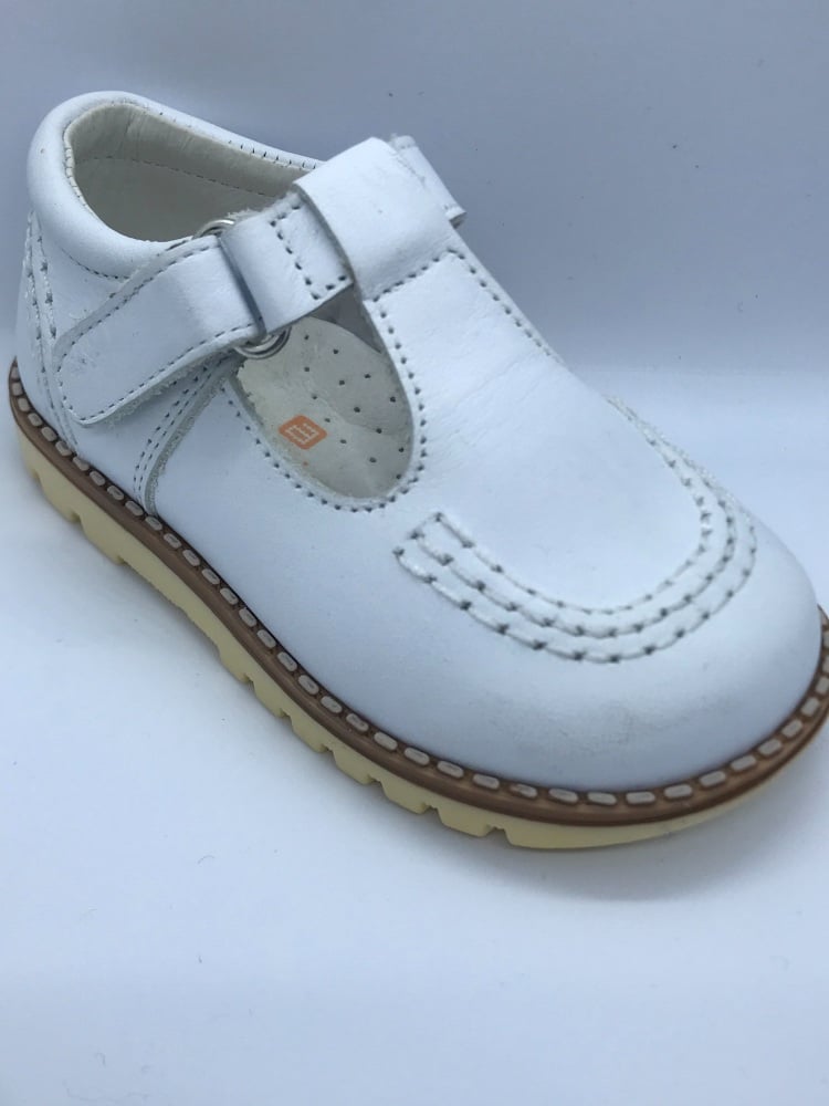 Boys Andanines White Leather Shoes 161297