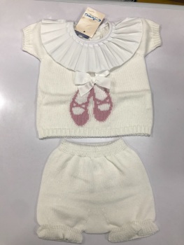 Girls Aurea Knitted Set 716060 Cream
