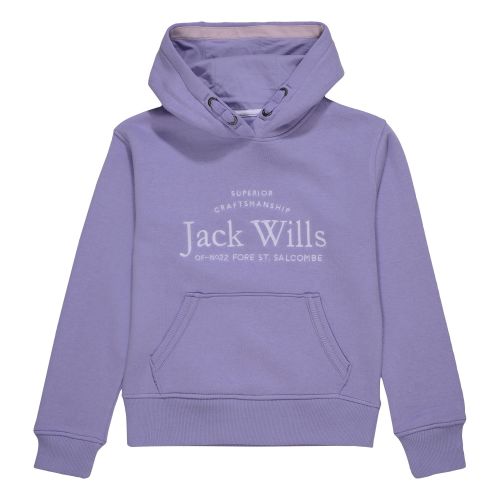 Girls Jack Wills Hooded Sweater JWS5118 Lavender