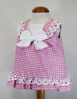 Girls Cuka Pink and White Dress 88681