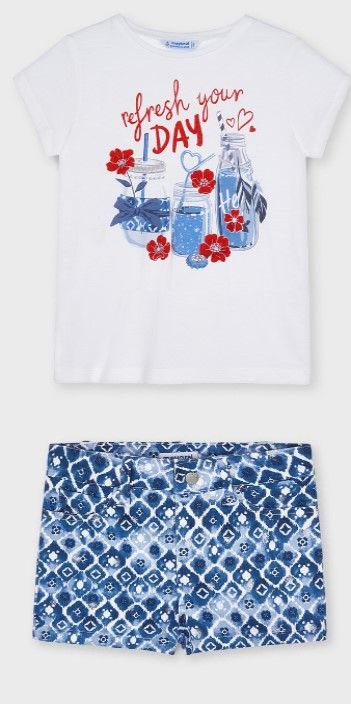 Girls Mayoral Top and Shorts Set 3015 3209